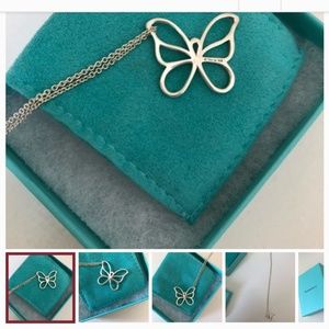 Sterling silver Tiffany and Co. Butterfly pendant